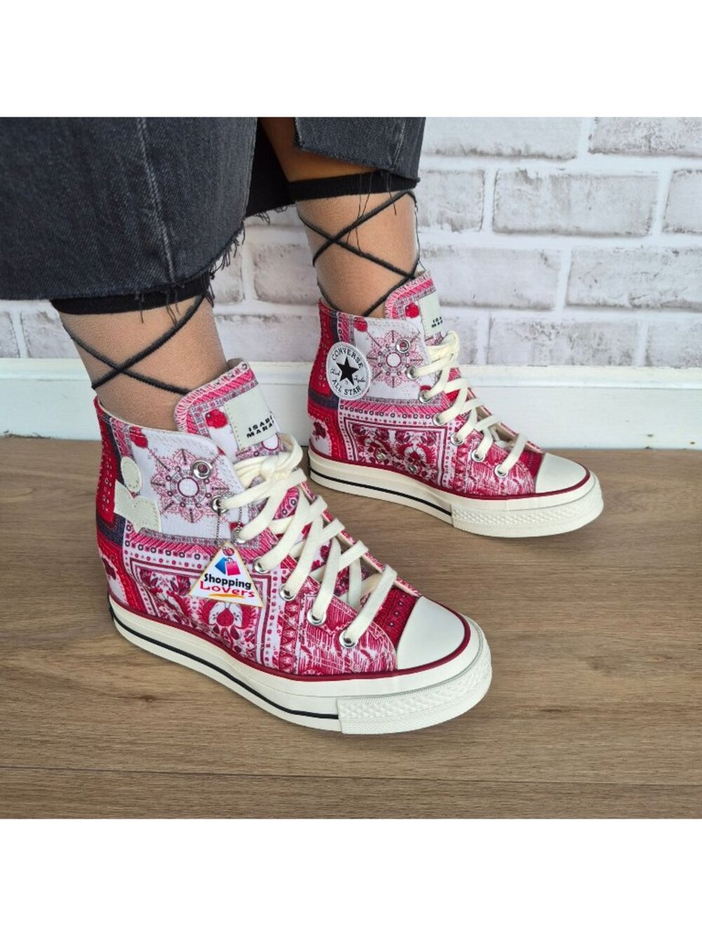 ⭐Converse X Isabel Marant Chuck 70 Wedge Hi 8 Women's shoes Sneaker Red A14802C